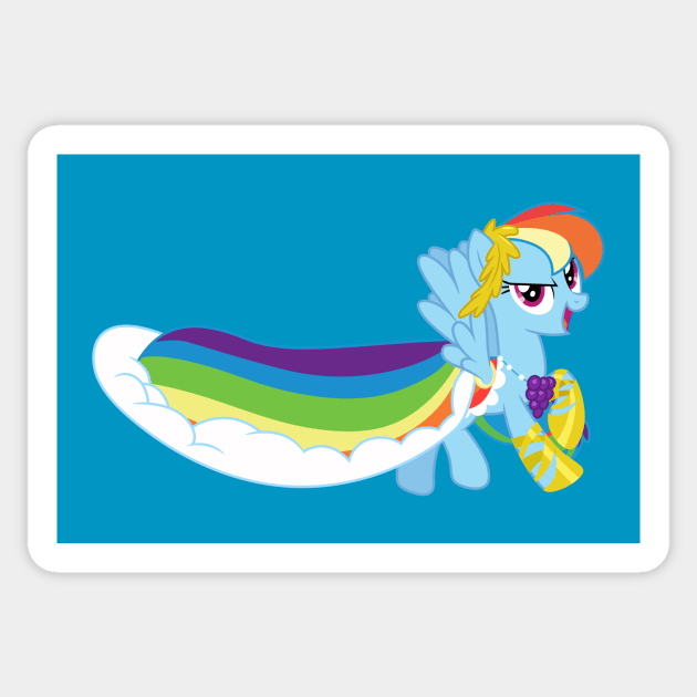 Flying Gala Rainbow Dash 2 Sticker by CloudyGlow